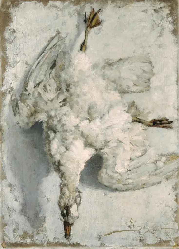 Oca appesa, by Giovanni Segantini