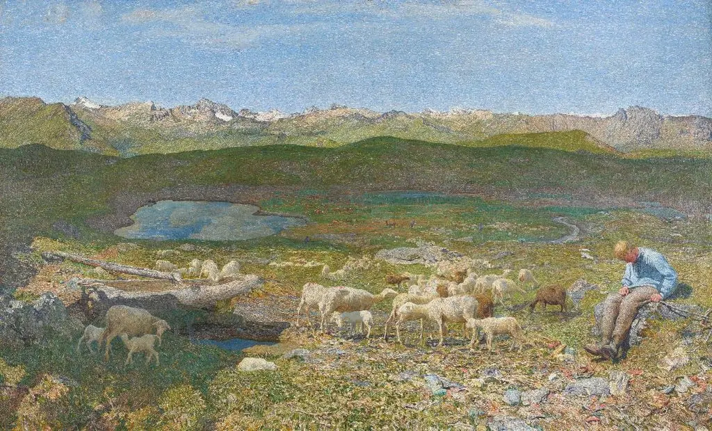 Pascoli alpini, by Giovanni Segantini