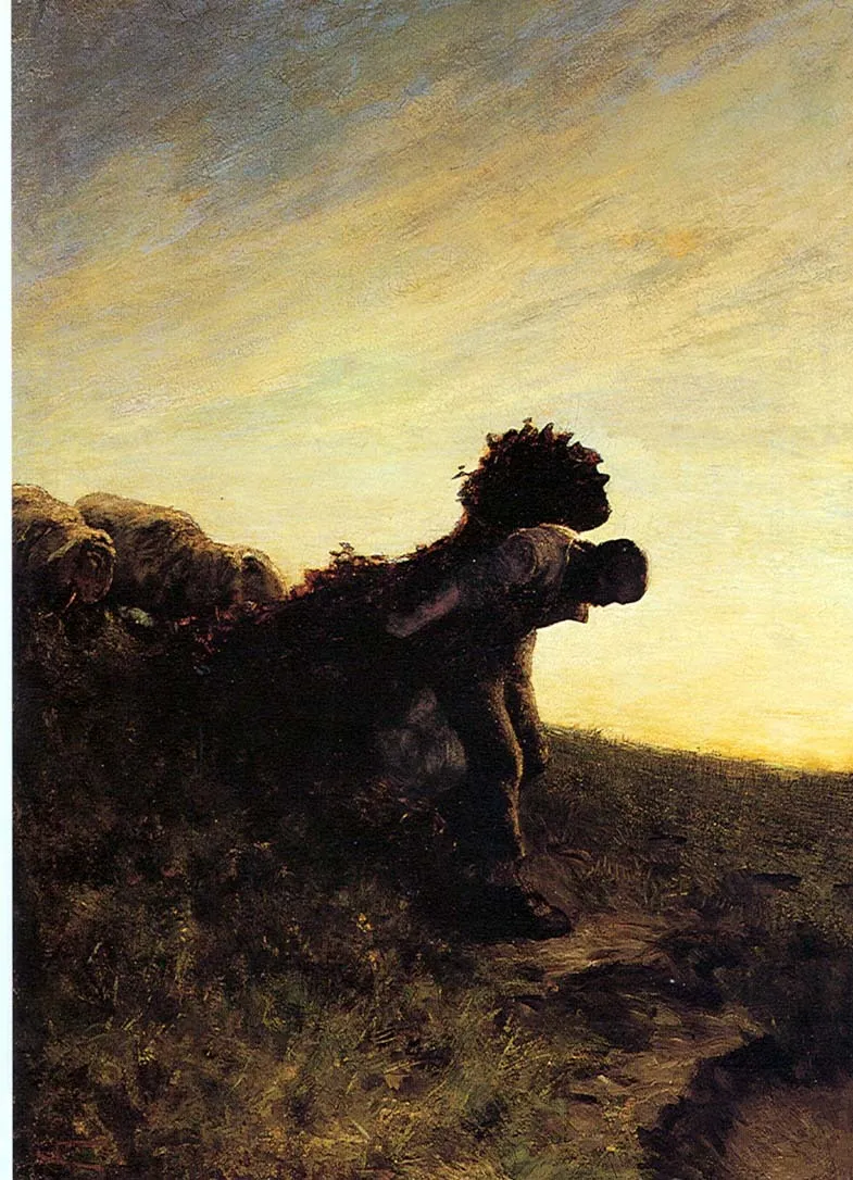 The Last Effort of the Day, by Giovanni Segantini, oil, 1892
