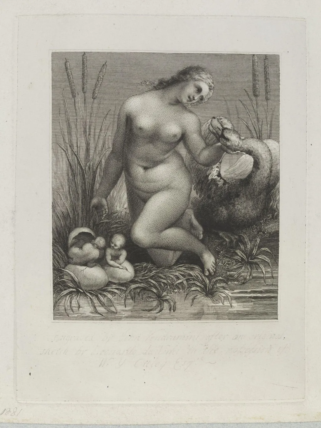 Leda, by Giovanni Vendramini, 1850