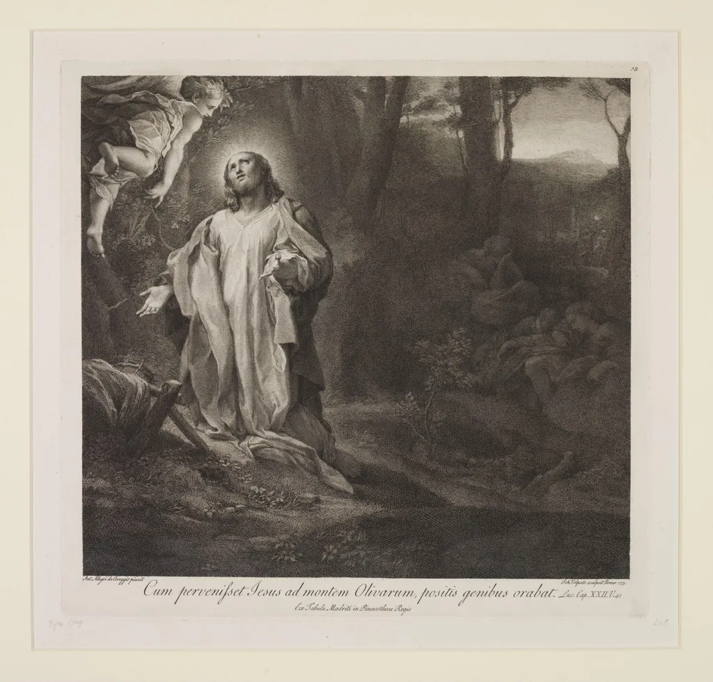 Christ Praying on the Mount of Olives, by Giovanni Volpato