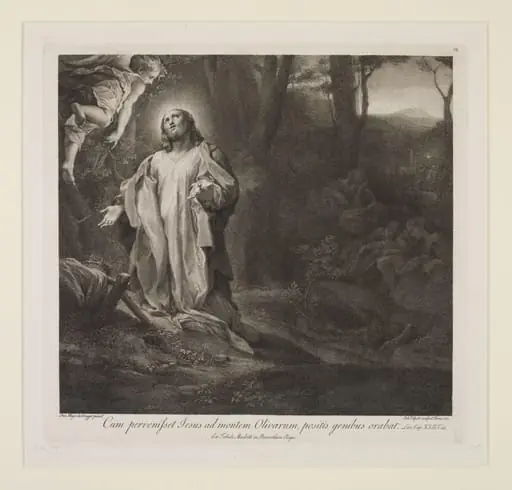 Christ Praying on the Mount of Olives, by Giovanni Volpato