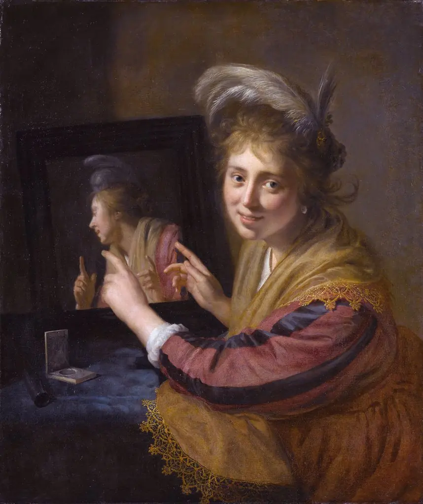 Girl at the mirror
