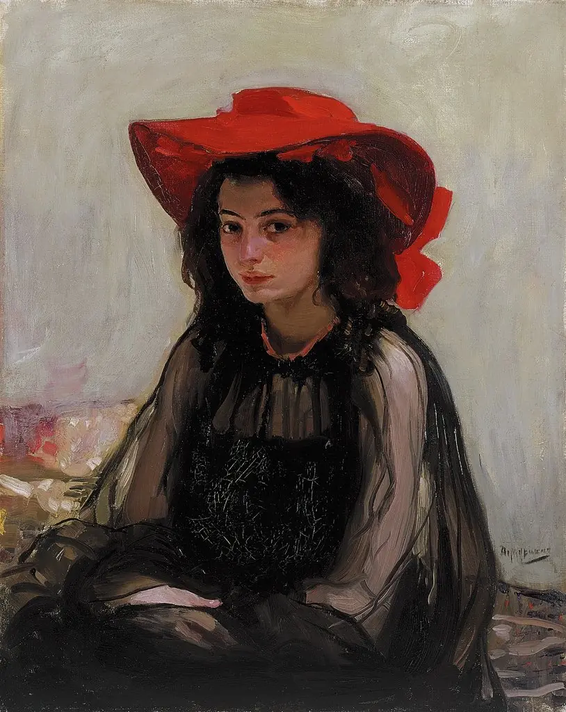 Girl in a Red Hat