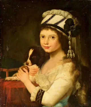 Girl with a dog