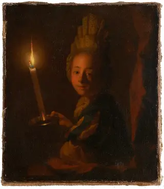 Girl with Burning Candle