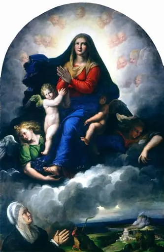 The Apparition of the Virgin, by Girolamo da Carpi