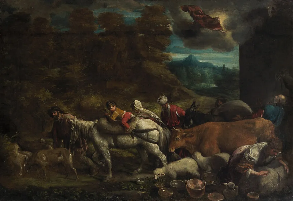 Aufbruch Abrahams ins gelobte Land, by Girolamo da Ponte, unspecified, 1592
