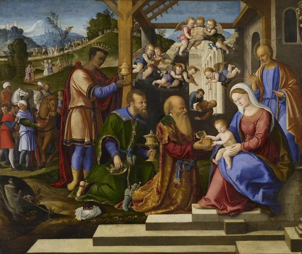 The Adoration of the Three Kings, by Girolamo da Santacroce