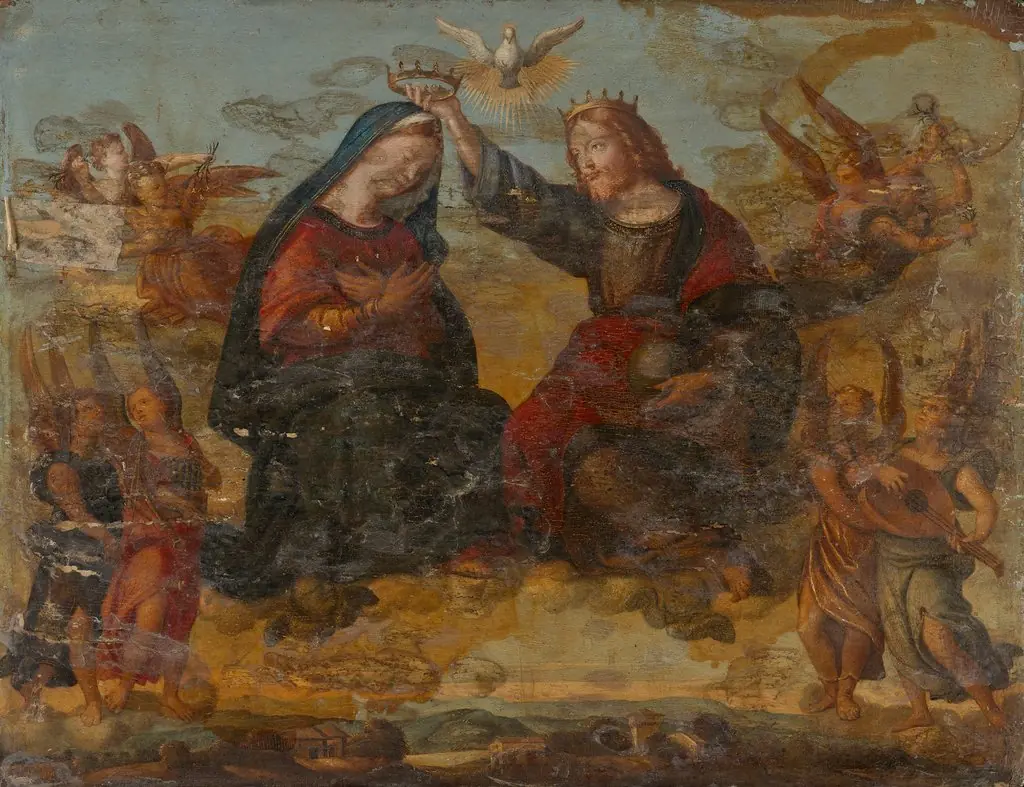 The Coronation of virgin Mary, by Girolamo da Santacroce