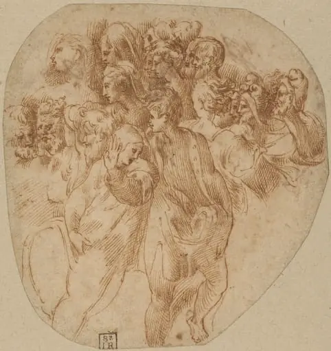 Figures Studies [recto], by Girolamo Mazzola Bedoli
