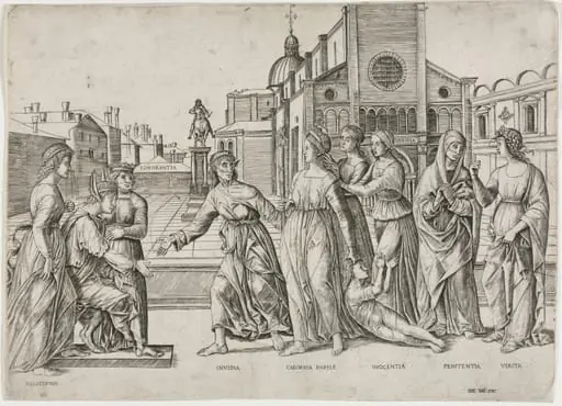 The Calumny of Apelles, by Girolamo Mocetto