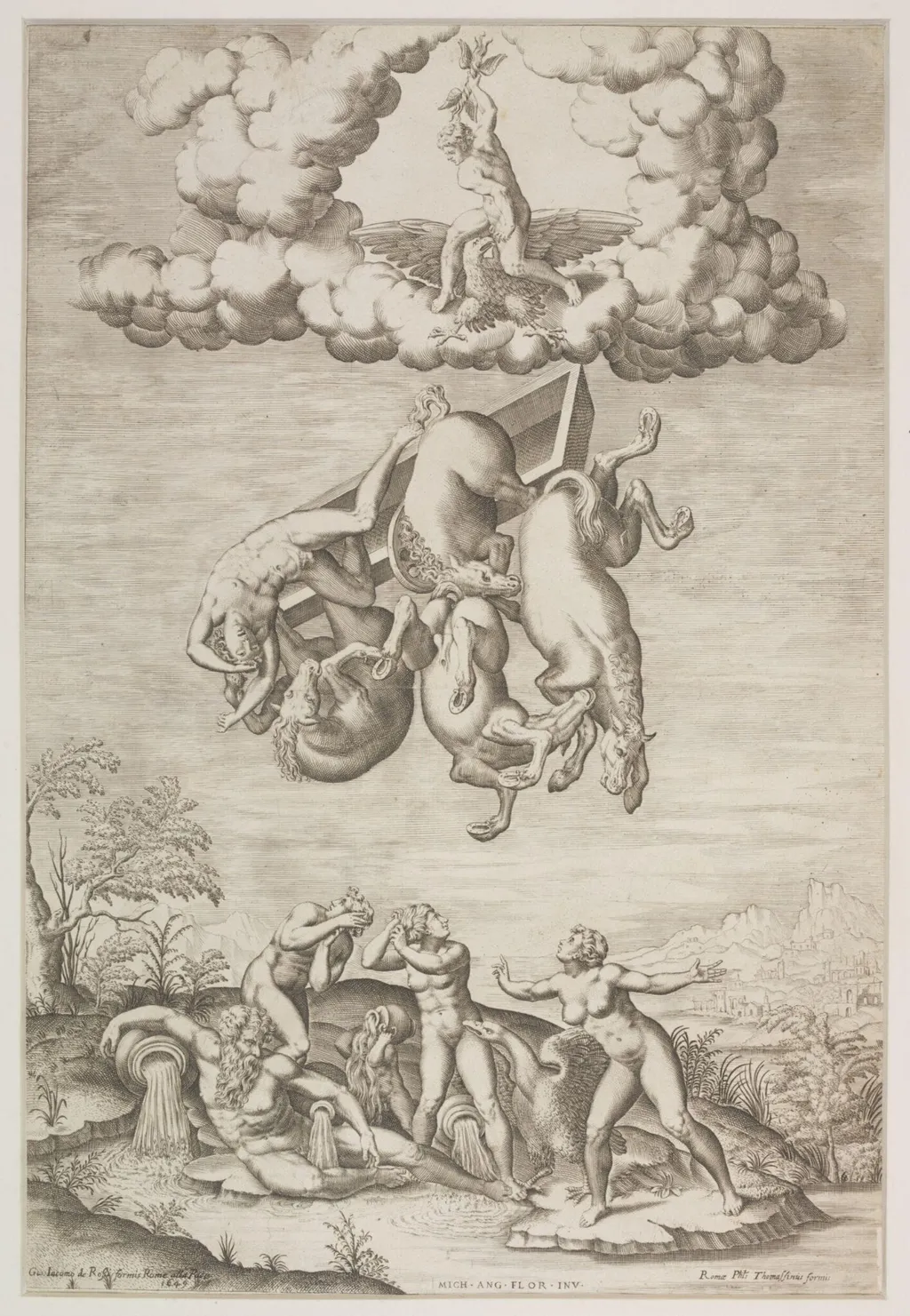 Fall of Phaeton, by Girolamo Rossi, 1649