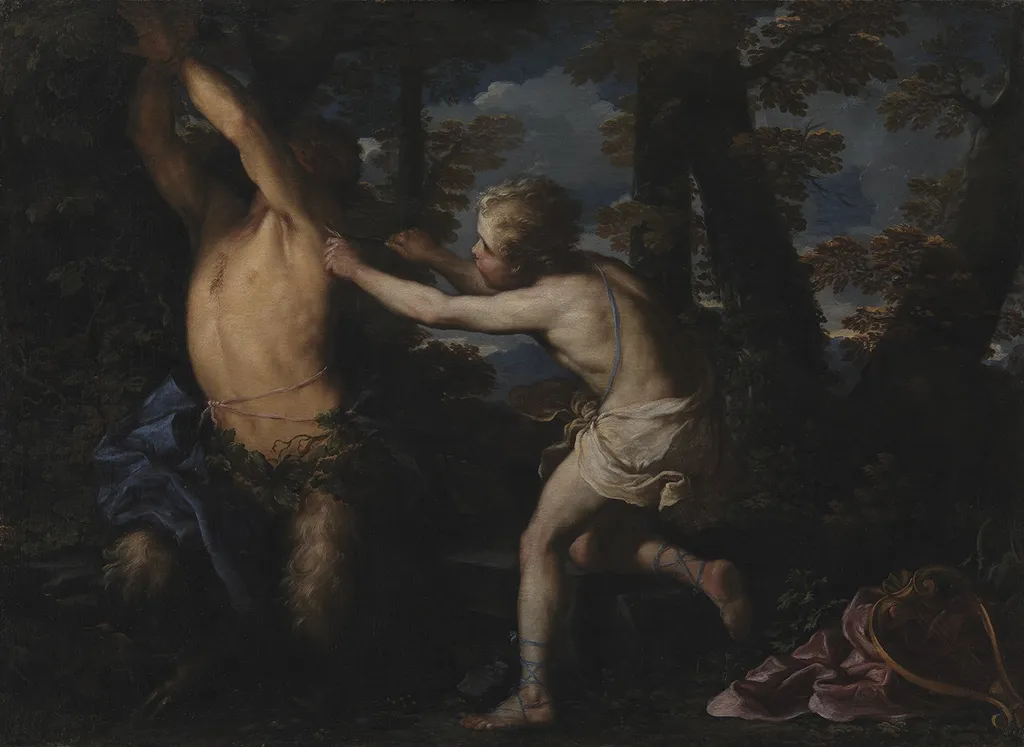 Apollo Flaying Marsyas, by Girolamo Troppa, oil, 1690