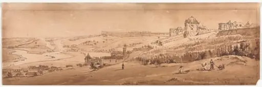 A Selection of Twenty of the Most Picturesque Views in Paris: View from Palace Terrace at St. Germain-en-Laye, the Aqueduct of Marli seen in the Distance, by Girtin