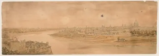 A Selection of Twenty of the Most Picturesque Views in Paris: A General View of Paris, taken from Chaillot, by Girtin