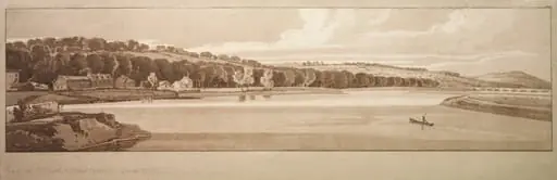 A Selection of Twenty of the Most Picturesque Views in Paris: View of St. Cloud and Mount Calvary taken from Pont de Sêve, by Girtin