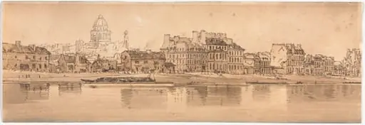 A Selection of Twenty of the Most Picturesque Views in Paris: View of the Pantheon taken from the Arsenal, by Girtin