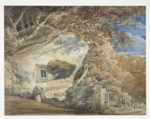 Warkworth Hermitage, Northumberland, by Girtin