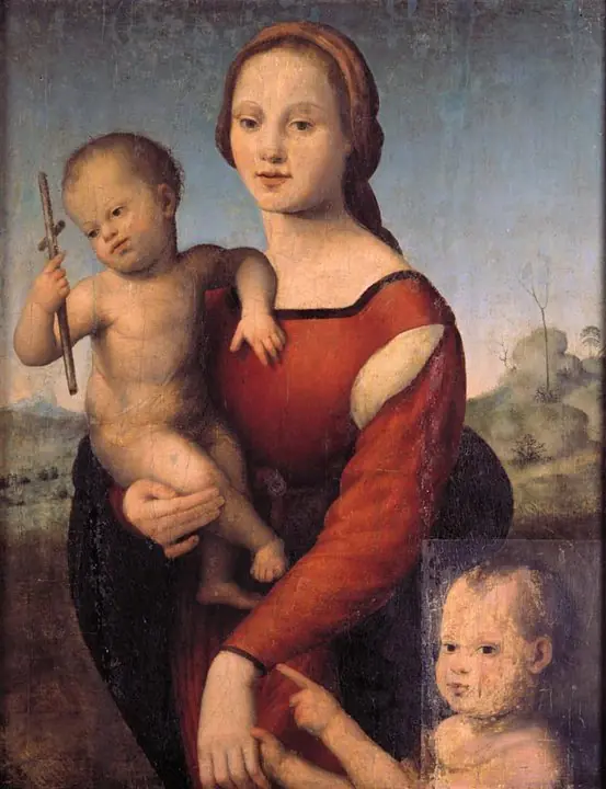 Virgin and Child with St. John, by Giuliano Bugiardini