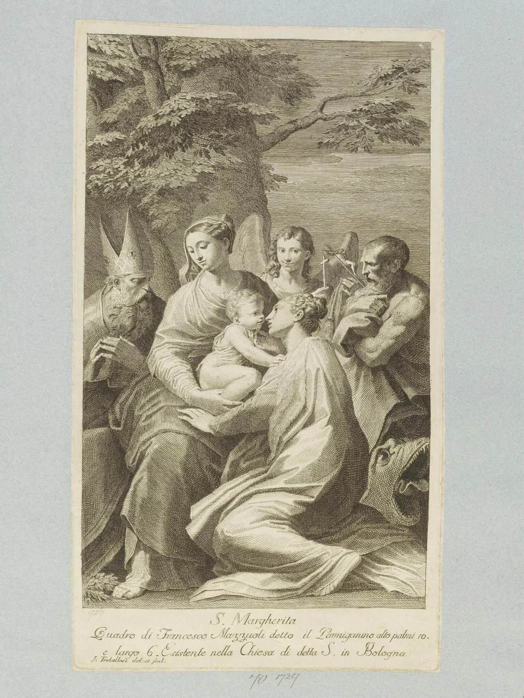 Holy Family with St. Margaret, by Giuliano Traballesi
