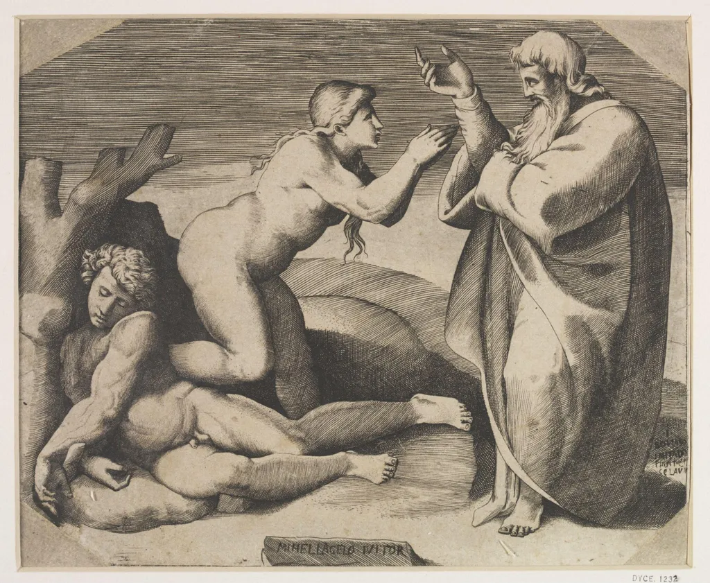 Creation of Eve, by Giulio Bonasone, 1550