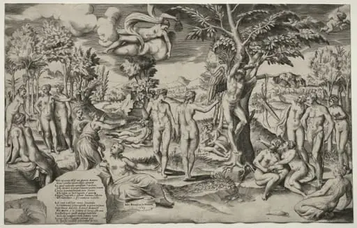 Love in the Elysian Fields, by Giulio Bonasone