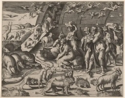 Noah Leaving the Ark, by Giulio Bonasone