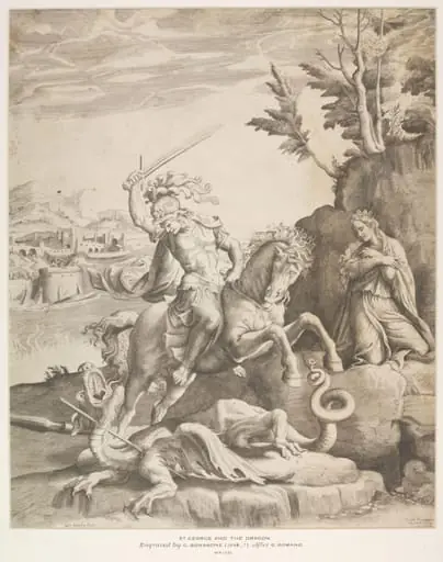 St. George and the Dragon, by Giulio Bonasone