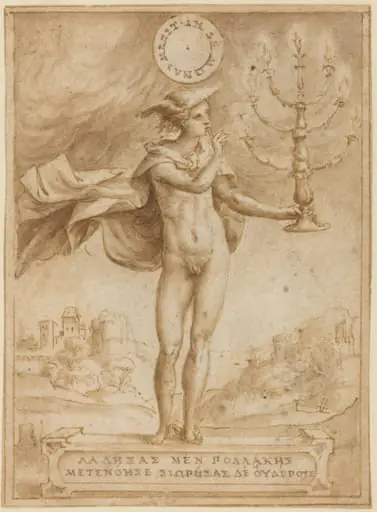 Study for Harpocrates (Silentio Deum Cole), by Giulio Bonasone