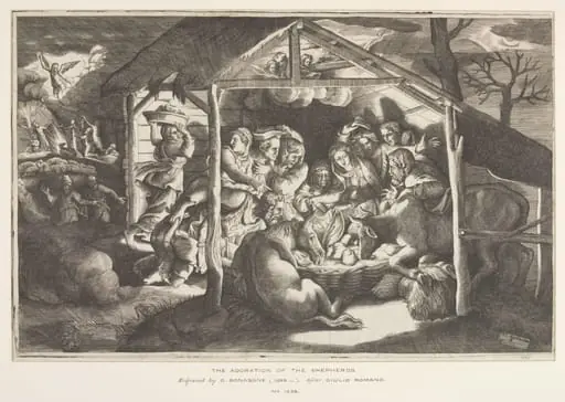 The Adoration of the Shepherds, by Giulio Bonasone