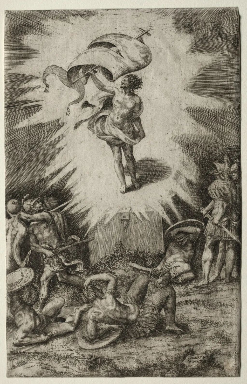 The Resurrection, by Giulio Bonasone, 1561
