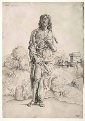 Saint John the Baptist, by Giulio Campagnola