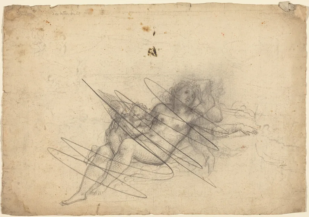 Venus and Cupid, by Giulio Campi, chalk, 1537