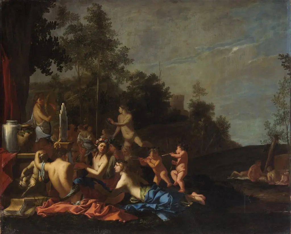 Musizierende Nymphen und Putti, by Giulio Carpioni