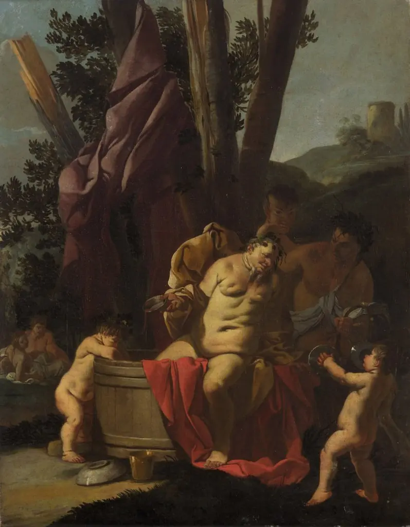 Trunkener Silen, by Giulio Carpioni
