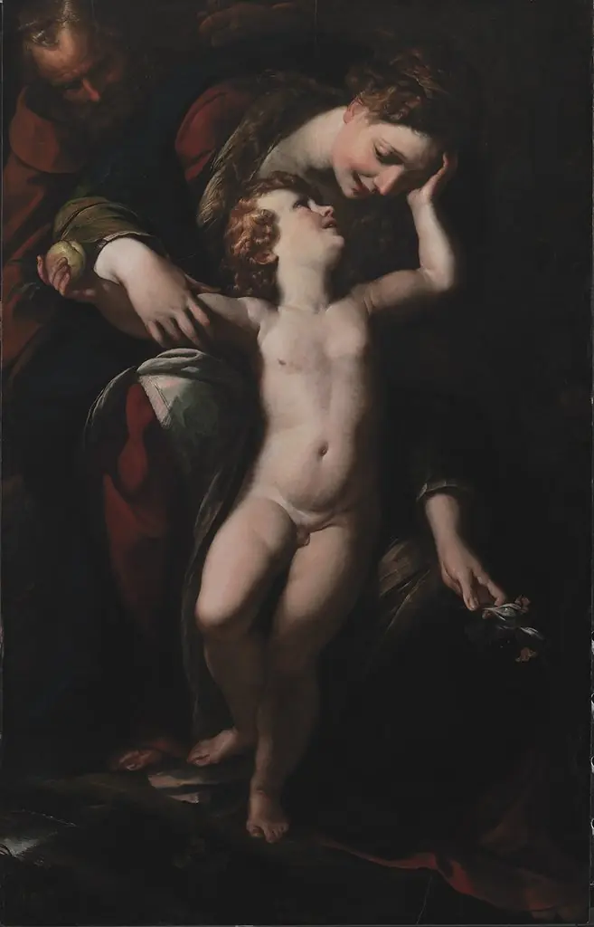 The Holy Family. The Rest on the Flight into Egypt, by Giulio Cesare Procaccini