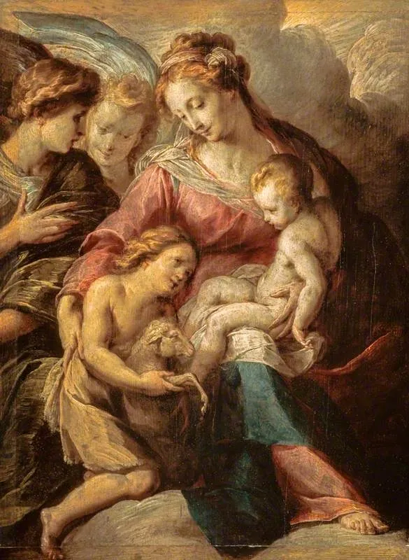 The Virgin and Child with the Infant Saint John and Attendant Angels, by Giulio Cesare Procaccini, oil, 1610