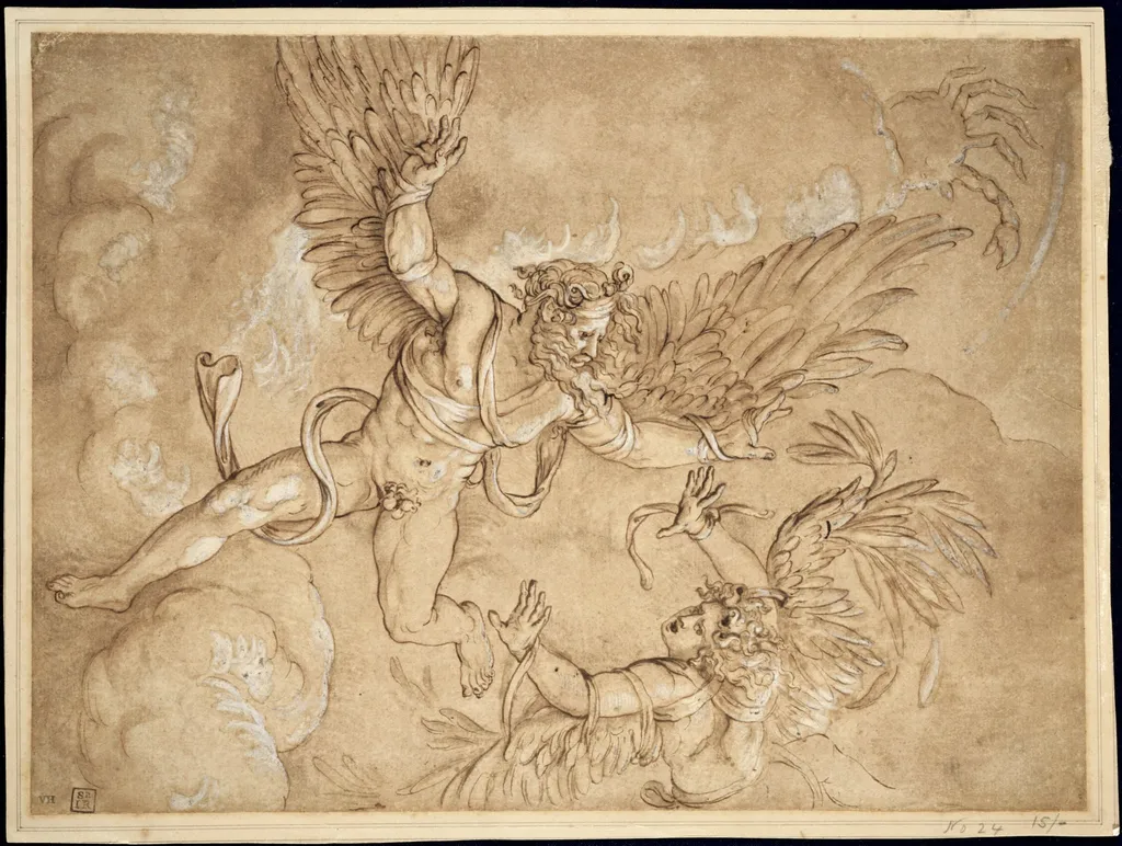 Copy after Giulio Romano's Fall of Icarus, by Giulio Romano, 1536