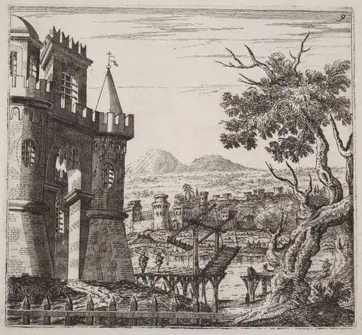 Landscape with a Castle and a Drawbridge, by Giuseppe Antonio Landi