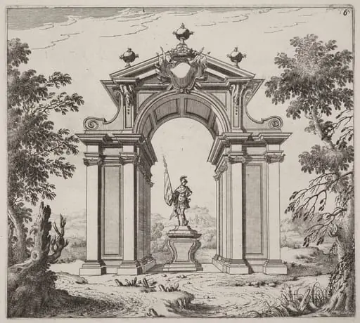 Triumphal Arch in a Landscape, by Giuseppe Antonio Landi