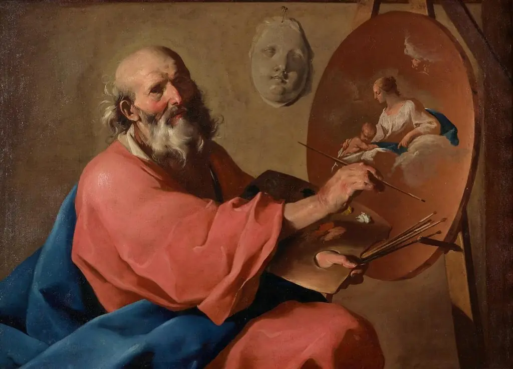 Der Heilige Lukas, die Madonna malend, by Giuseppe Antonio Petrini
