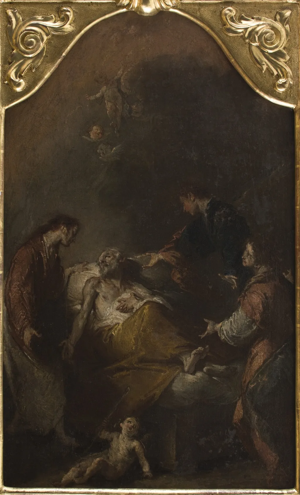 Death of Saint Joseph, by Giuseppe Bazzani, oil, 1655