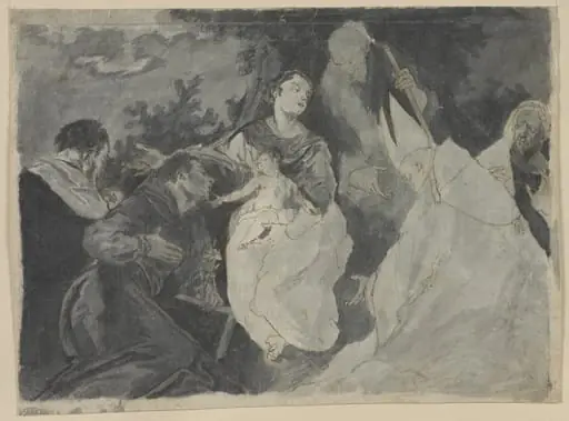 Madonna and Child with Saints, by Giuseppe Bazzani