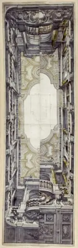 Presentation Drawing for the Ceiling Fresco of the Ognissanti, by Giuseppe Benucci