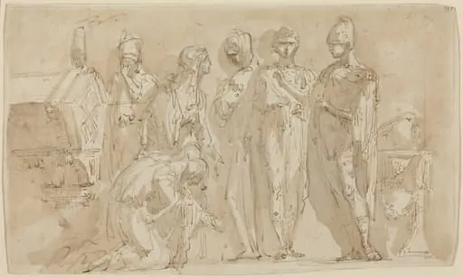 Coriolanus before the Women of Rome, by Giuseppe Bernardino Bison