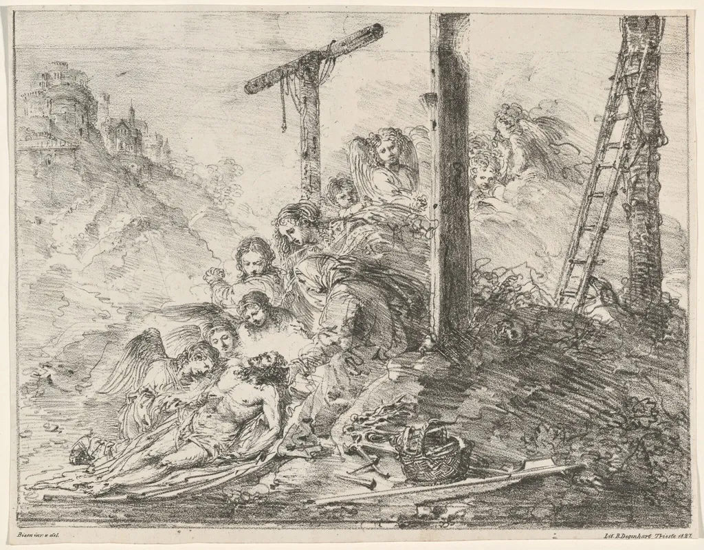 The Deposition, by Giuseppe Bernardino Bison, ink, 1827