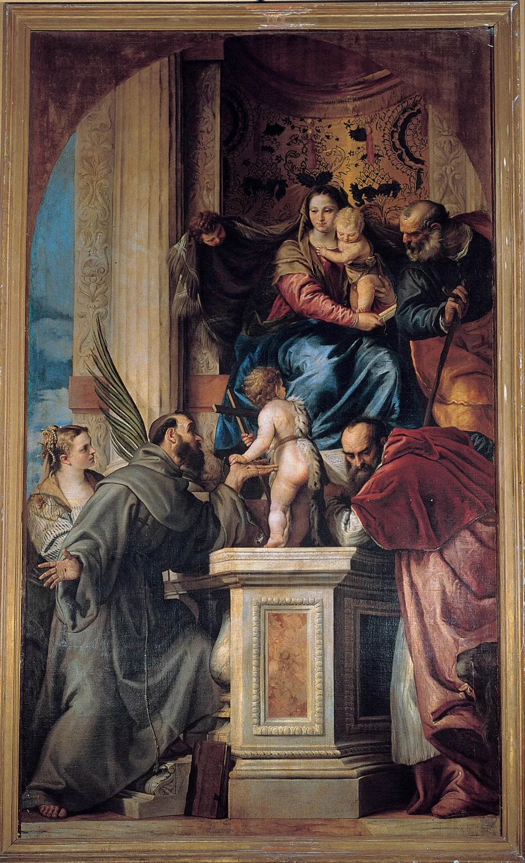 Madonna with the Child and the Holy Ones, by Giuseppe Bonati, oil, 1671