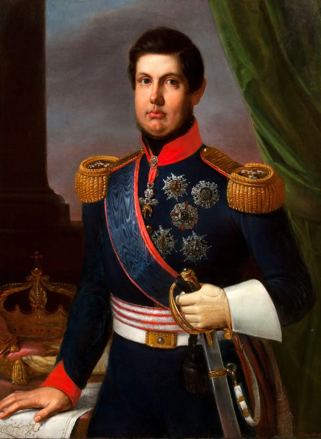 Porträt des Ferdinand II of the Two Sicilies (1810-1859), by Giuseppe Bonolis, oil, 1835
