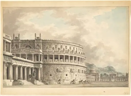 Architectural Fantasy of a Magnificent Ancient Mausoleum, by Giuseppe Borsato